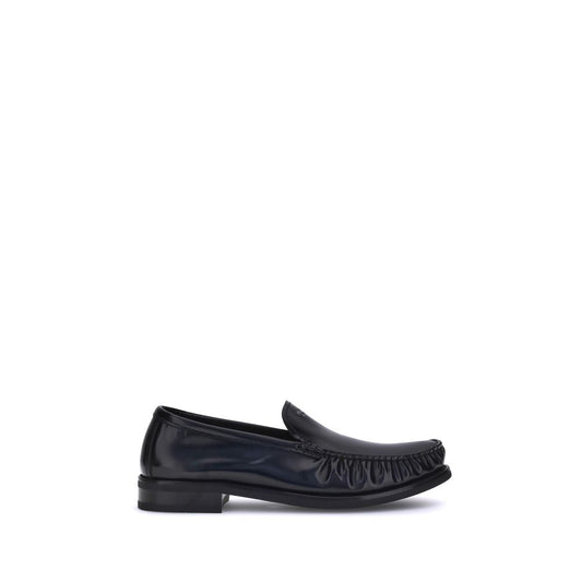 Black Calf Leather Bos Taurus Slip-On Loafers