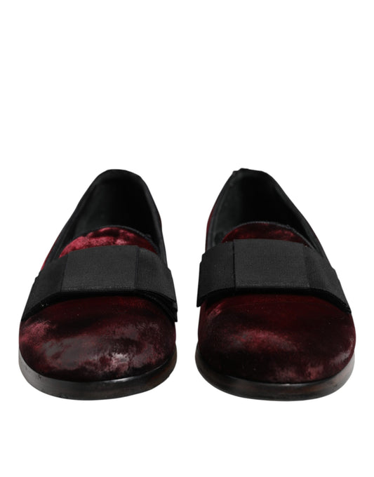 Red Velvet Men Slip On Loafers Dress Shoes