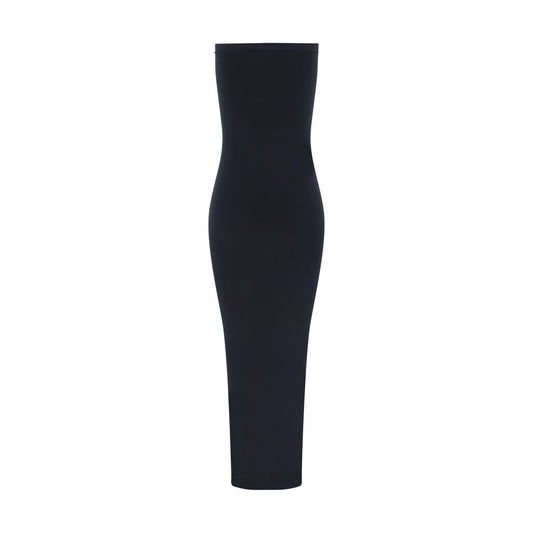 Black Cotton Casual Dress
