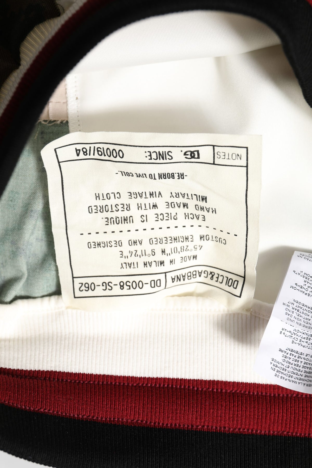 White Patchwork Jogger Pants