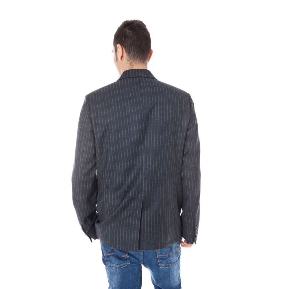 Gray Wool Men Jacket