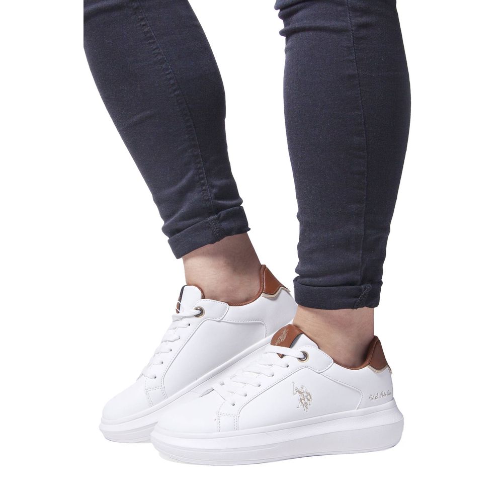 White Polyester Sneaker