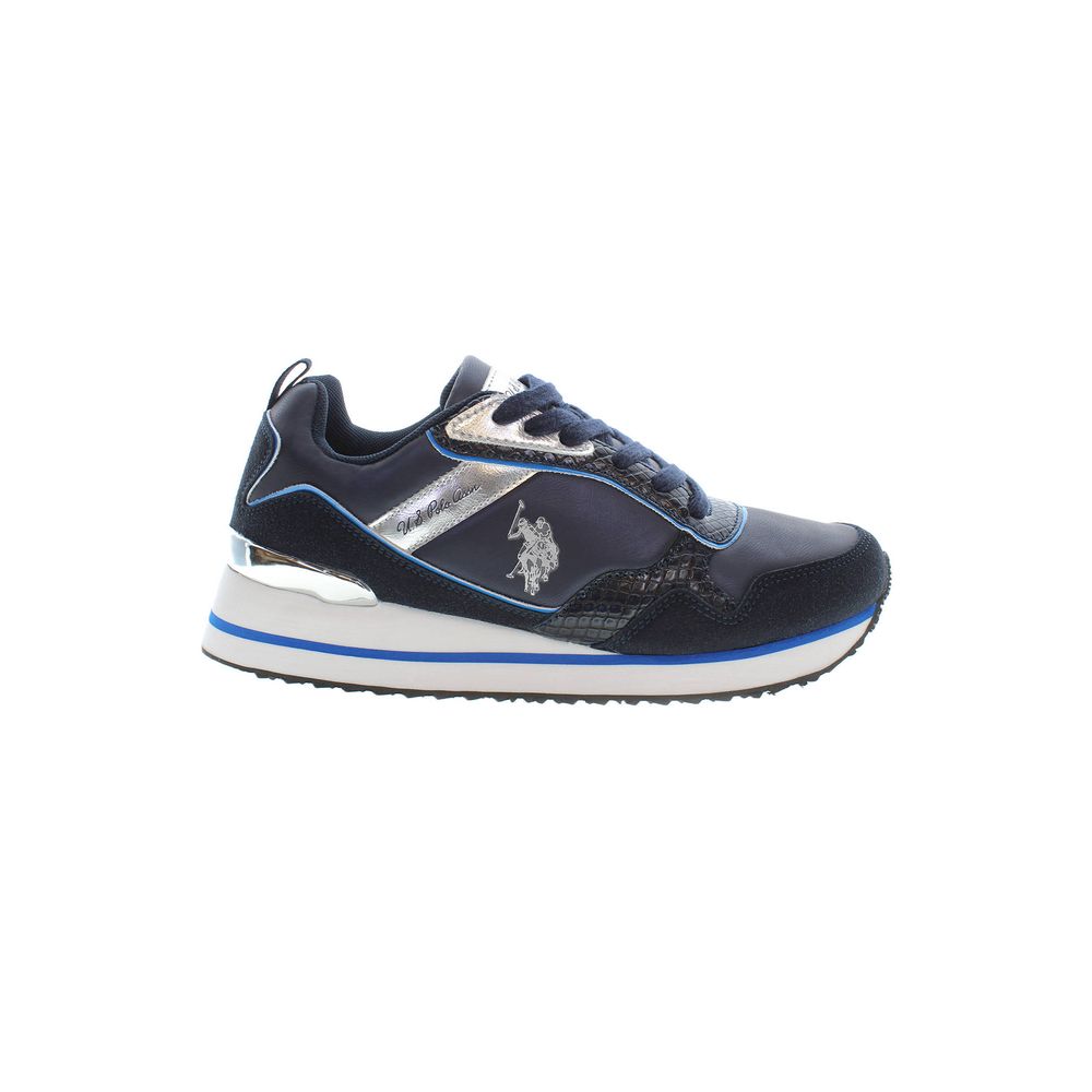Blue Polyester Sneaker