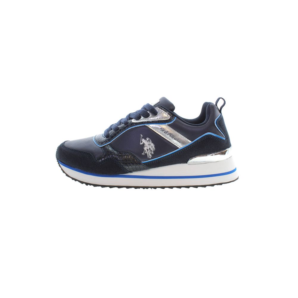 Blue Polyester Sneaker