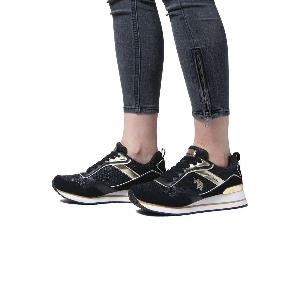 Black Polyester Sneaker