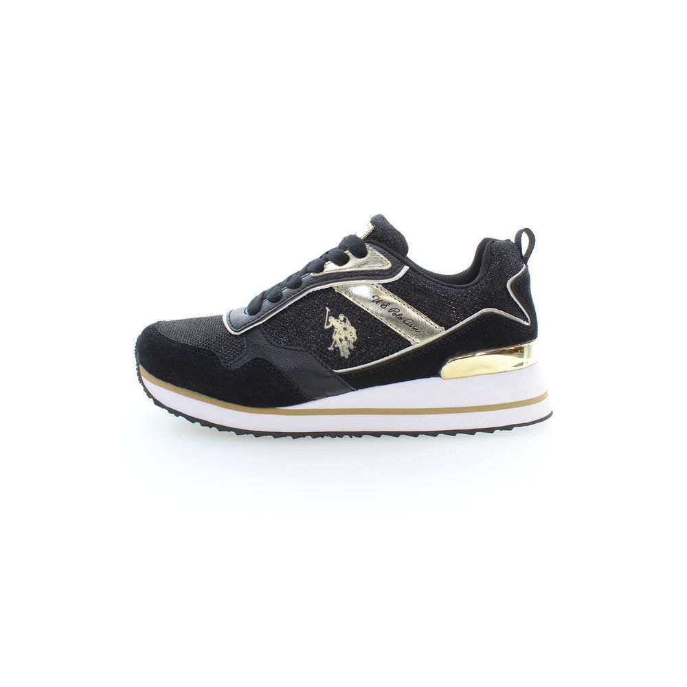 Black Polyester Sneaker