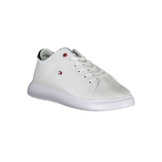 White Polyester Men Sneaker