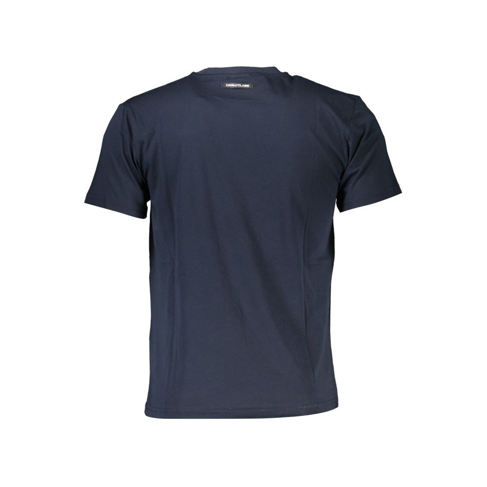 Blue Cotton Men T-Shirt