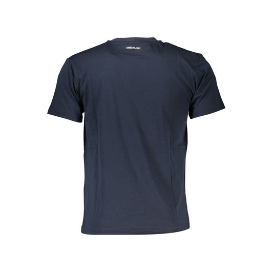 Blue Cotton Men T-Shirt