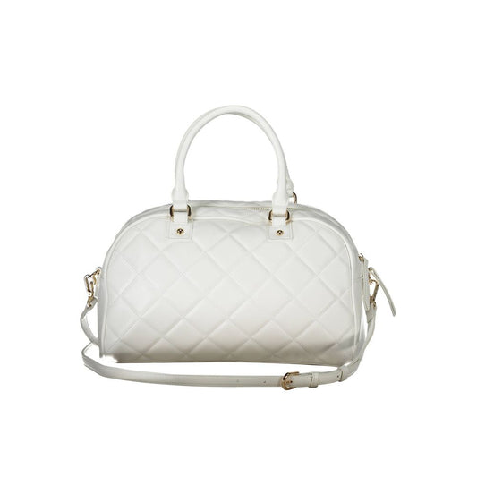 Bianco Polyurethane Women Handbag