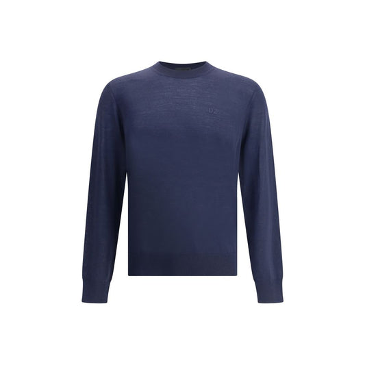 Blue Fleece Wool Sweatshirt