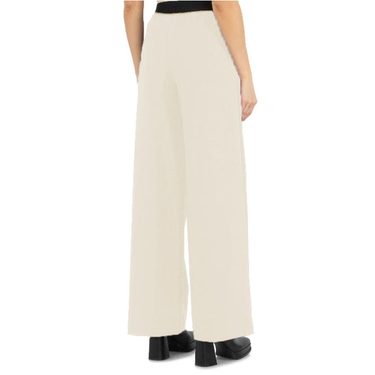 Beige Polyester Women Palazzo Trousers