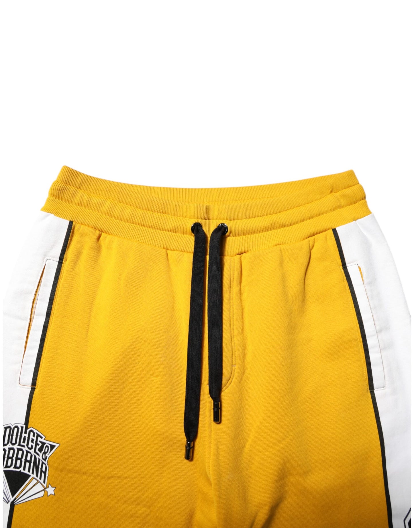 Yellow Cotton Sweatpants Jogger Pants