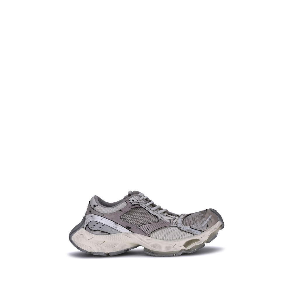 Gray Polyethylene Athletic Sneakers