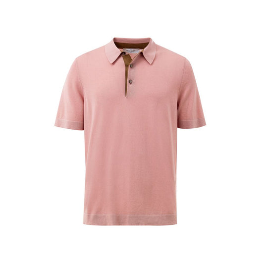 Pink Cotton Polo Shirt