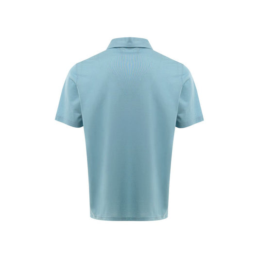 Blue Cotton Polo Shirt