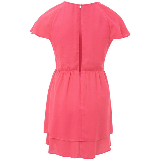 Fuchsia Viscose Casual Dress