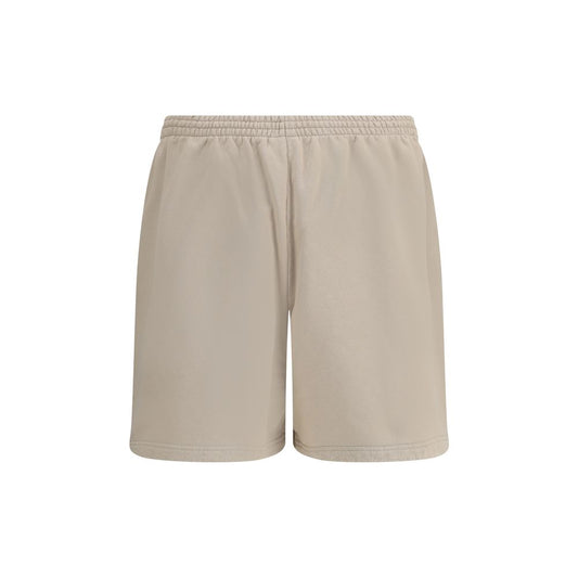 Beige Cotton Bermuda Shorts