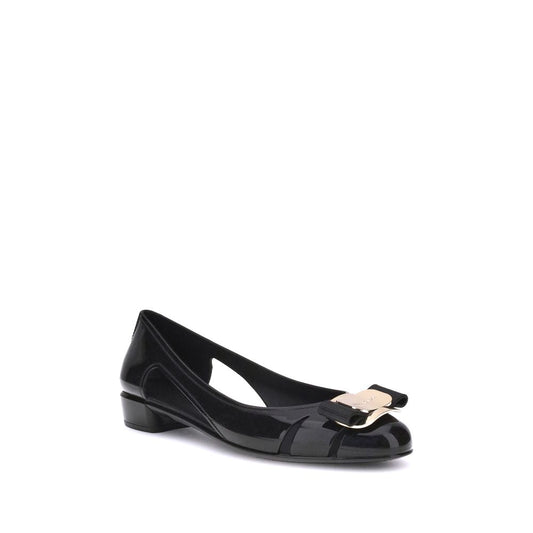Black Pvc Ballet Flats