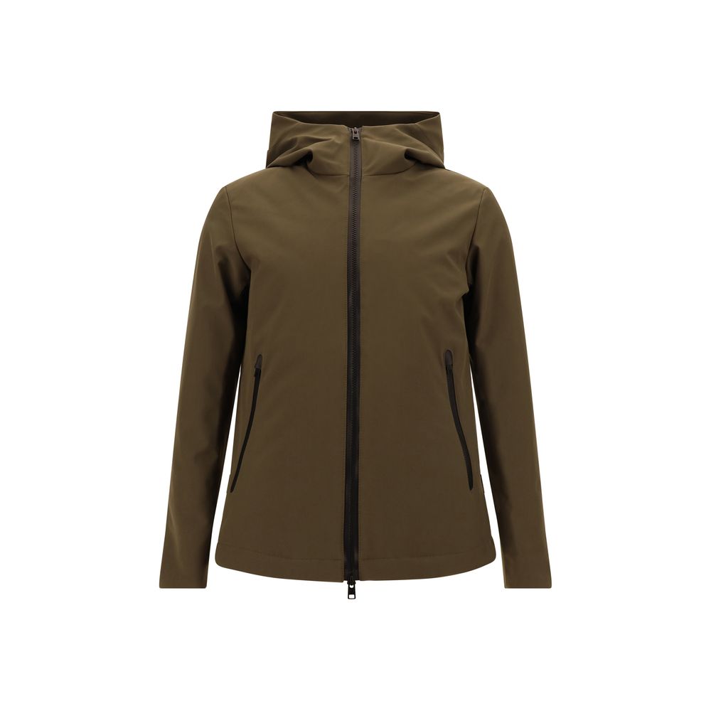 Green Polyester Shell Jacket