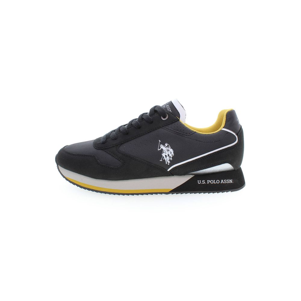Black Polyester Sneaker