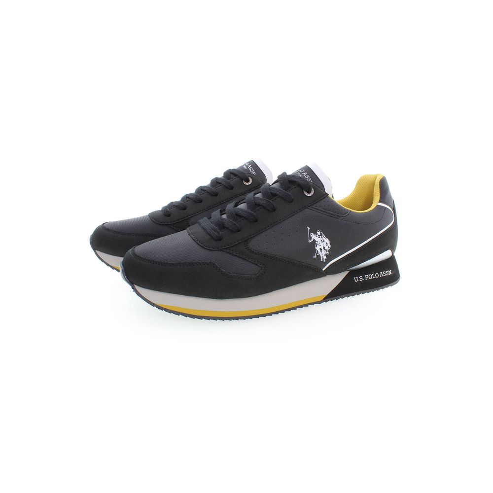 Black Polyester Sneaker