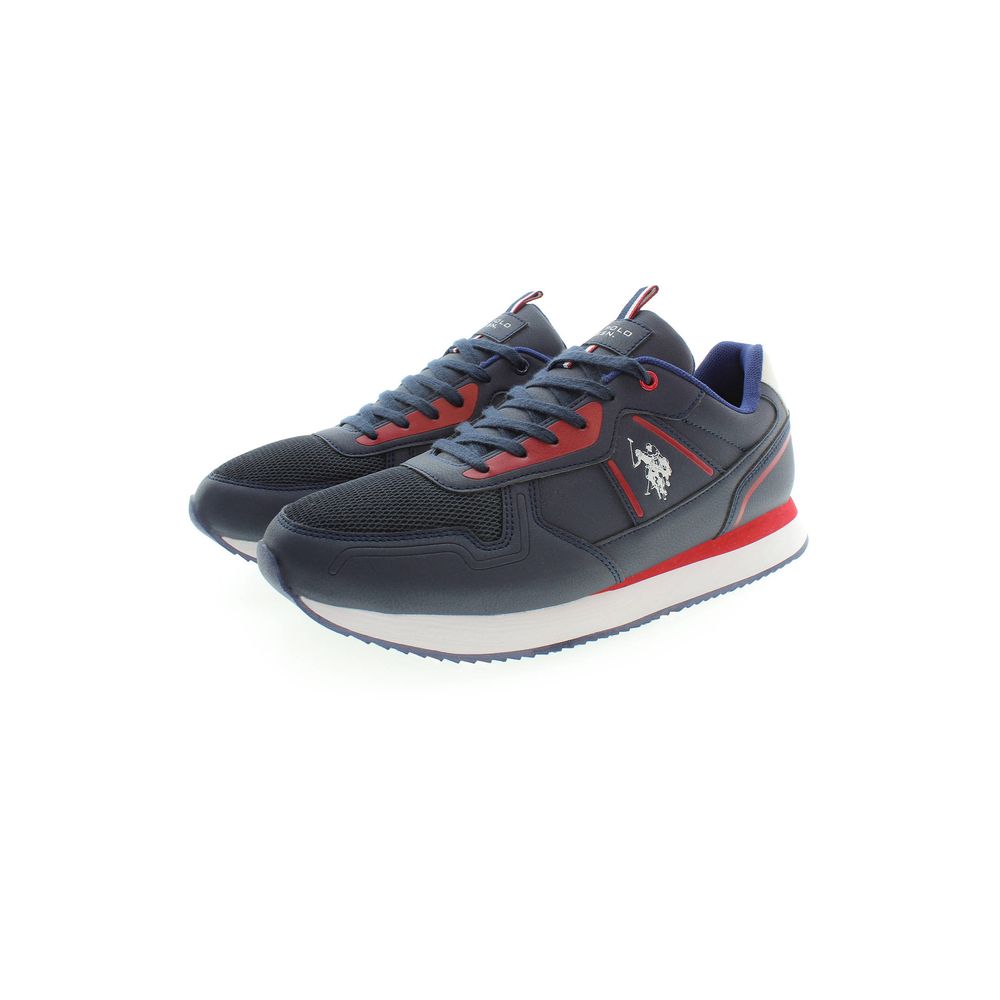 Blue Polyester Sneaker