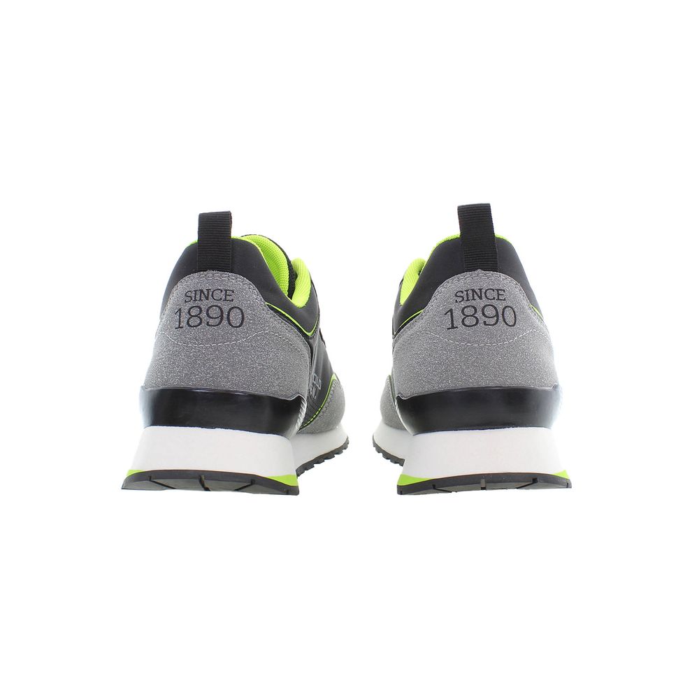 Black Polyester Sneaker