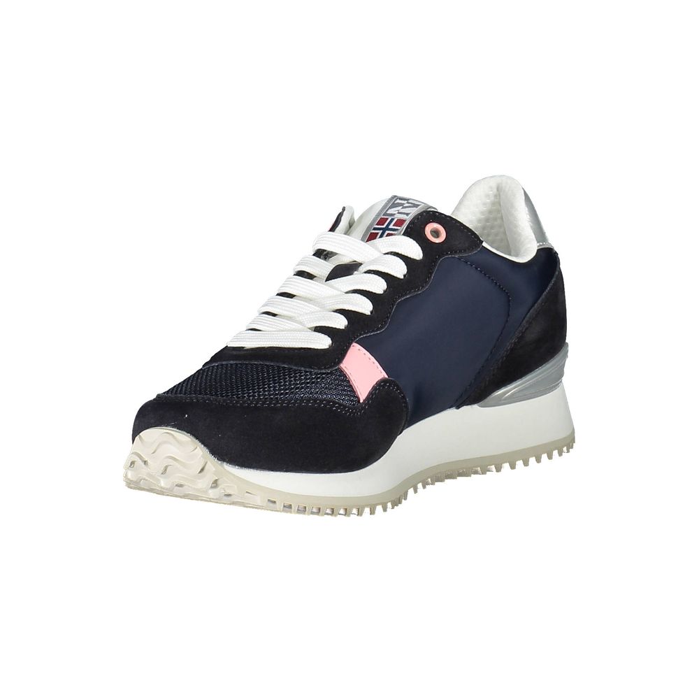 Blue Polyurethane Women Sneaker