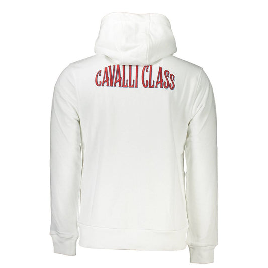 White Cotton Men's Hooded Sweater