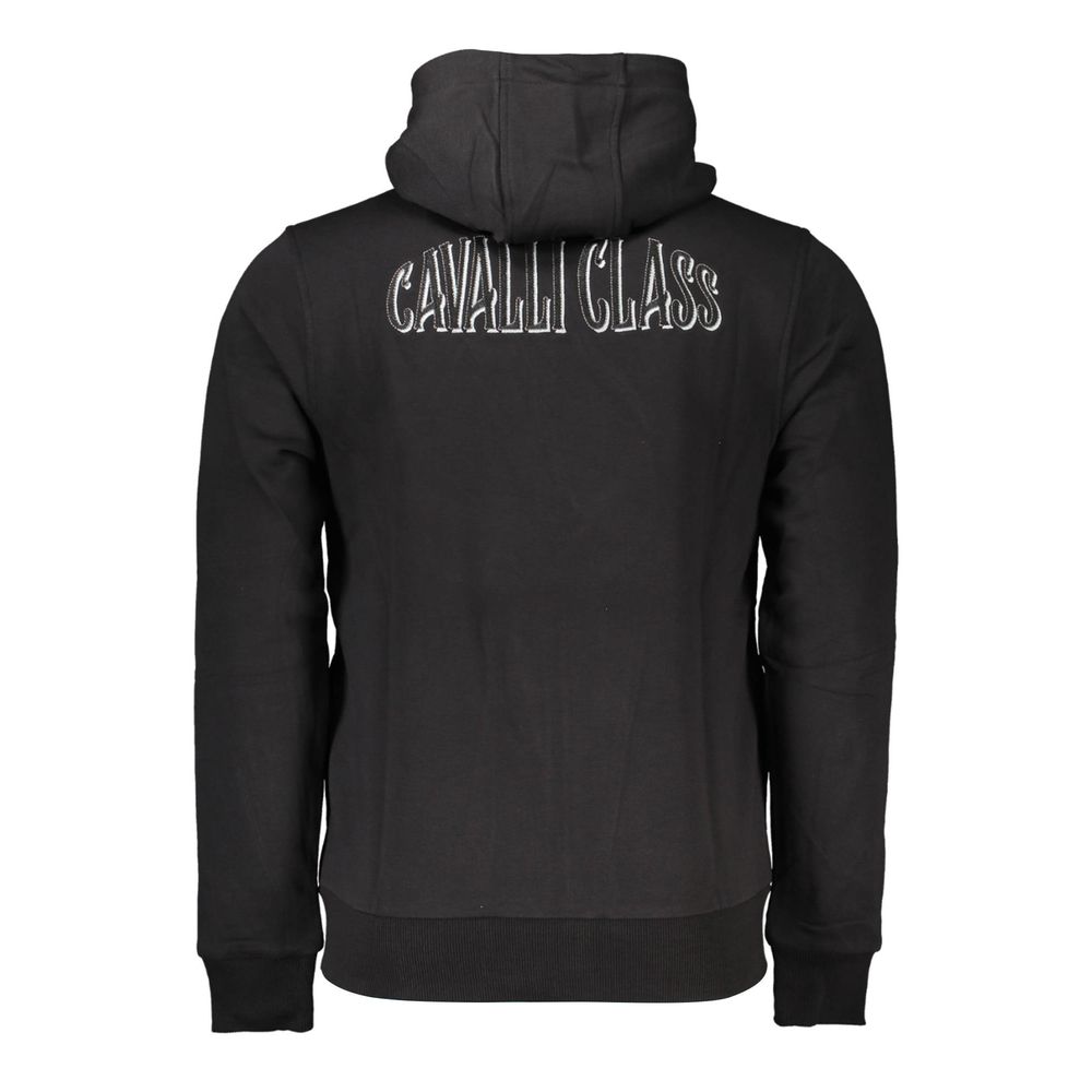 Black Cotton Men Sweatshirt