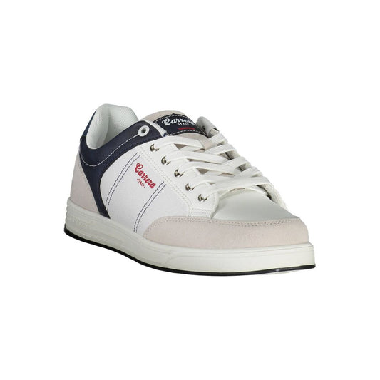White Polyurethane Men Sneaker