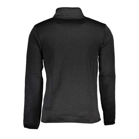 Black Polyester Men Sweatshirt
