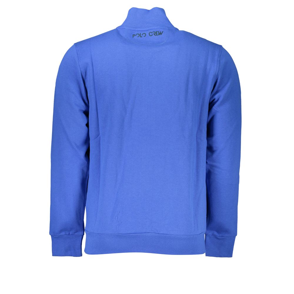 Blue Cotton Men Sweatshirt