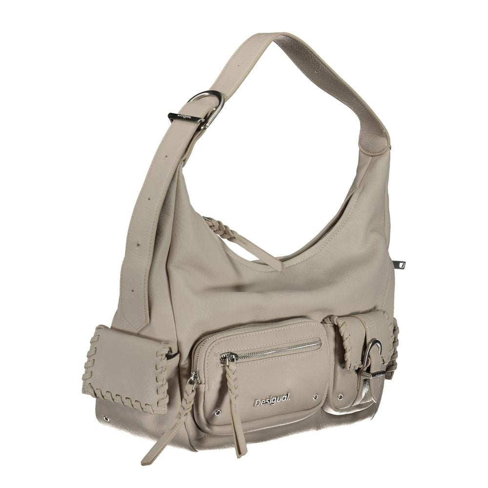 White Polyurethane Women Handbag