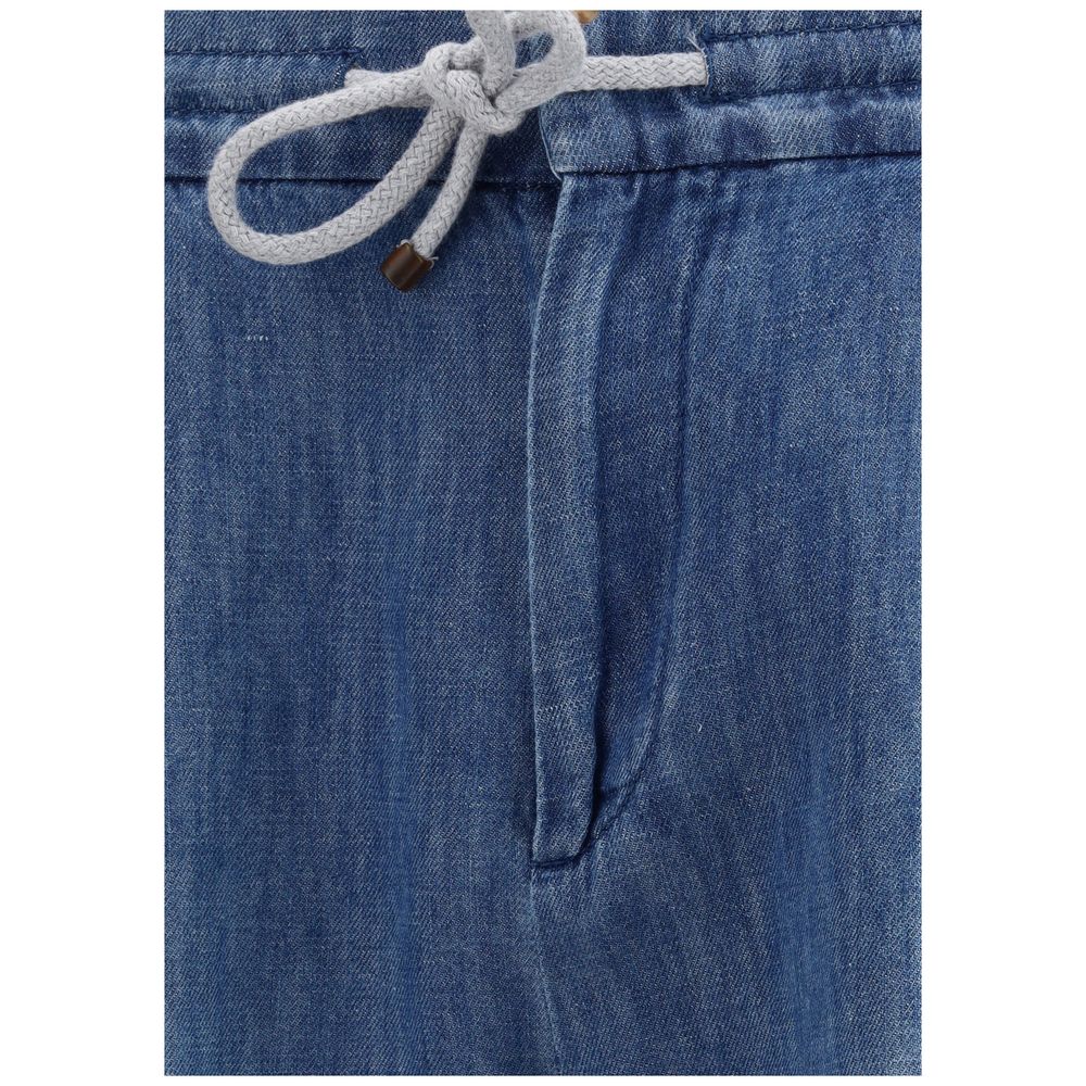 Jeans with drawstring waistband