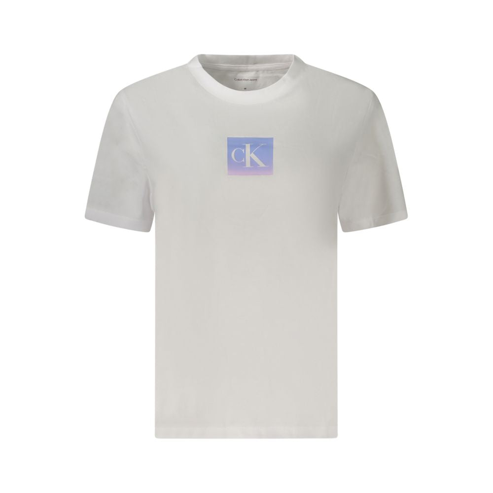 White Cotton Women T-Shirt