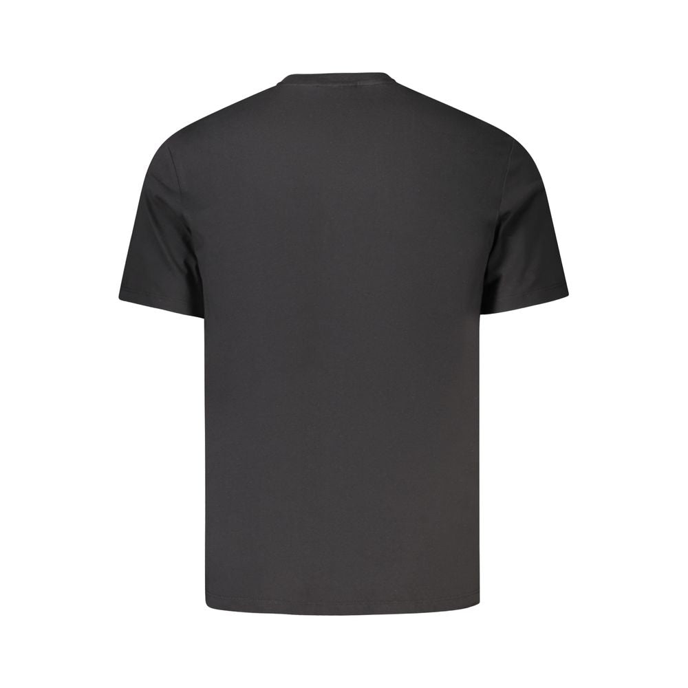 Black Cotton Men T-Shirt