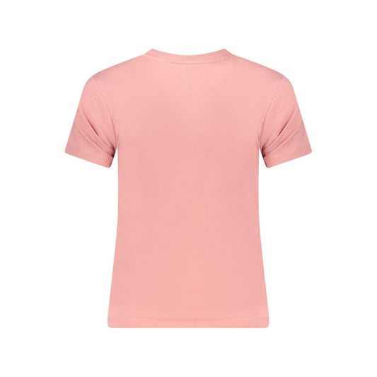 Pink Cotton Women T-Shirt