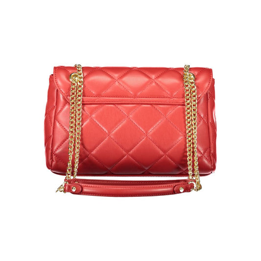 Rosso Polyurethane Women's Bag with Chain and Internal Pockets
