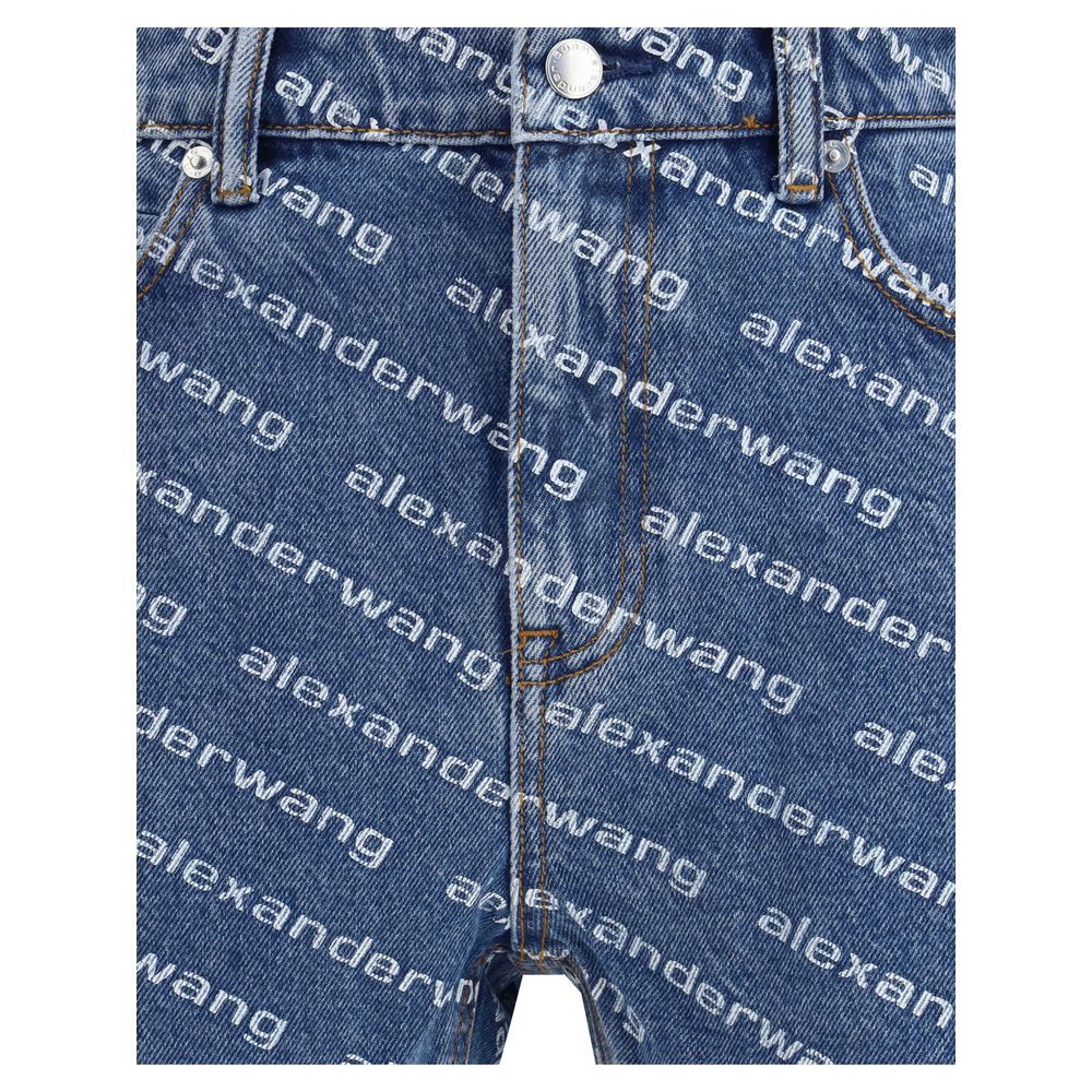 Blue Cotton Bermuda Shorts