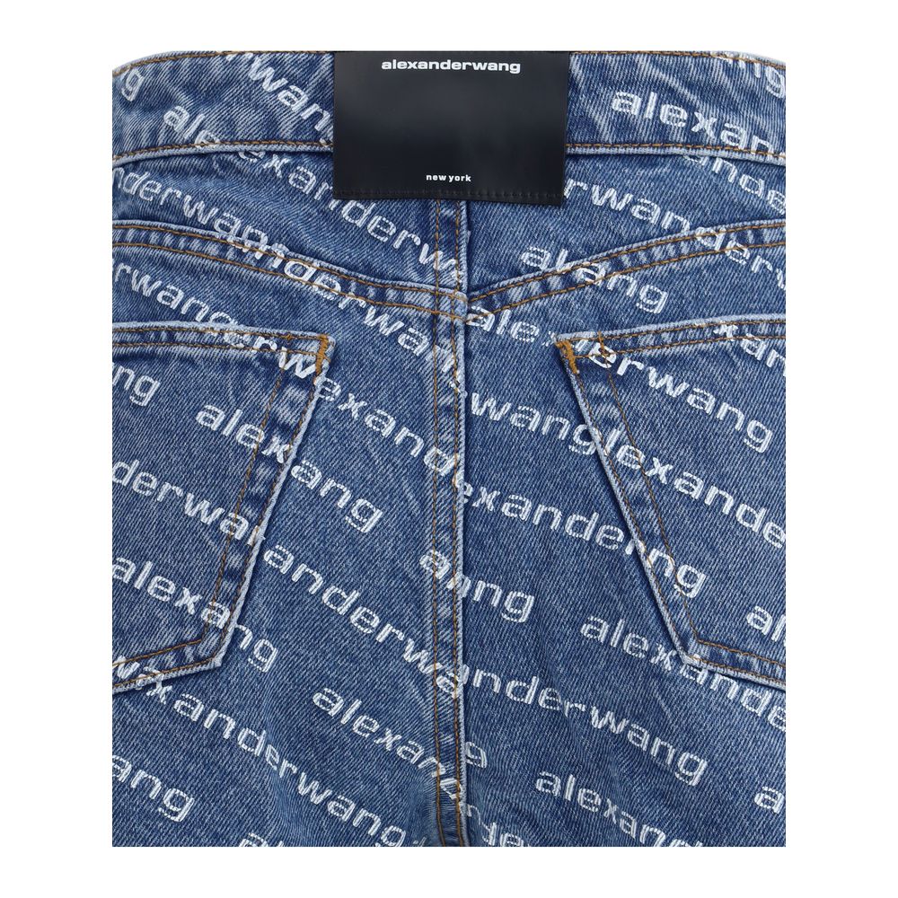 Blue Cotton Bermuda Shorts