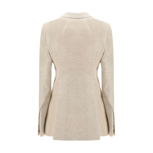 Beige Cotton Blazer