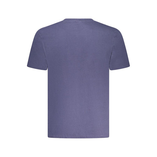 Blue Cotton Men's T-Shirt