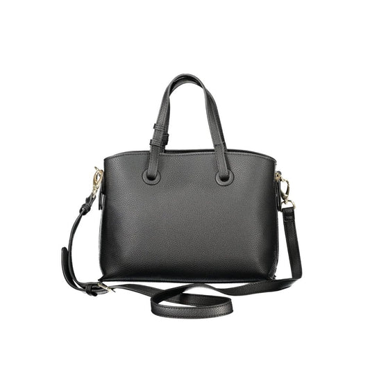 Black Polyethylene Women Handbag