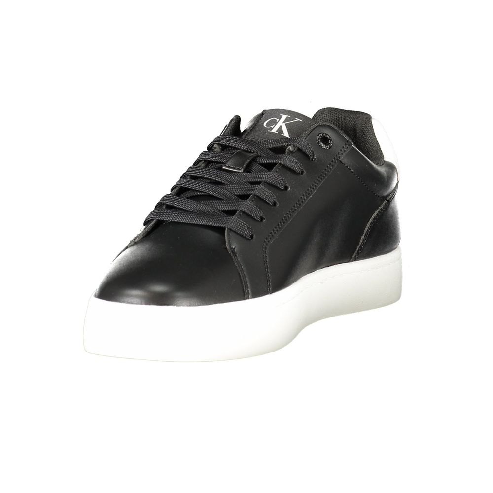 Black Leather Men Sneaker