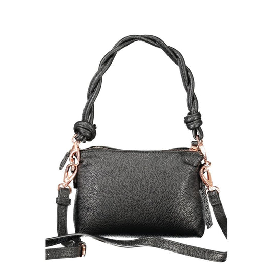 Black Polyethylene Women Handbag