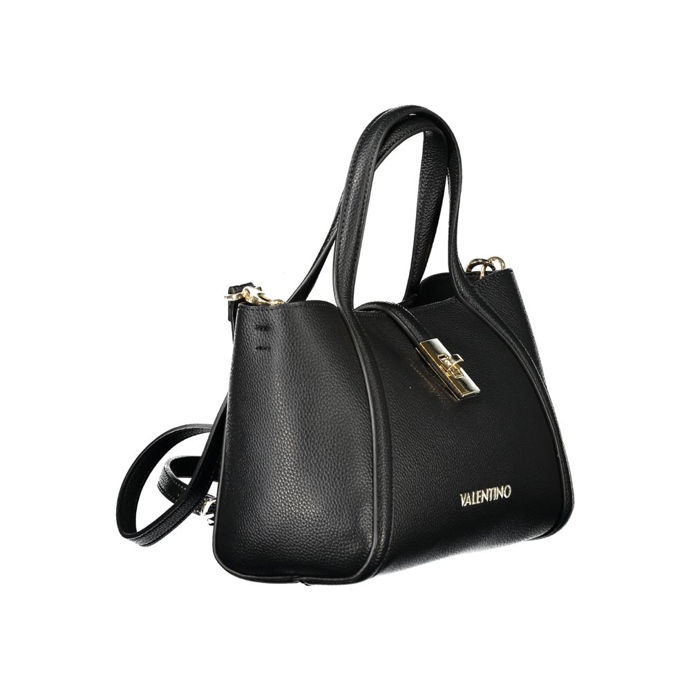 Black Polyethylene Women Handbag
