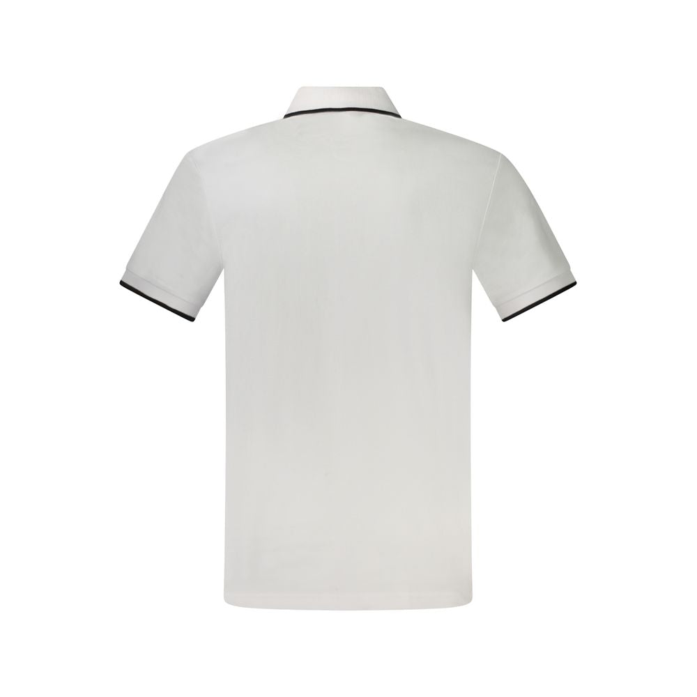 White Cotton Men Polo Shirt