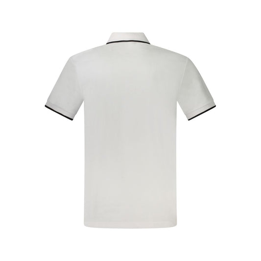 White Cotton Men Polo Shirt